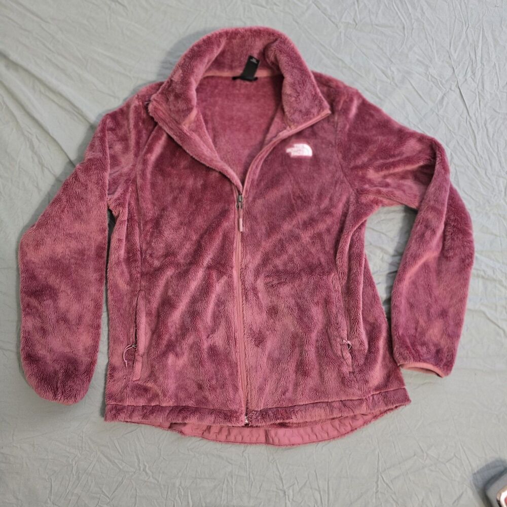 The North Face Jacket Women's LARGE Osito Full Zip Fleece Purple Fuzzy